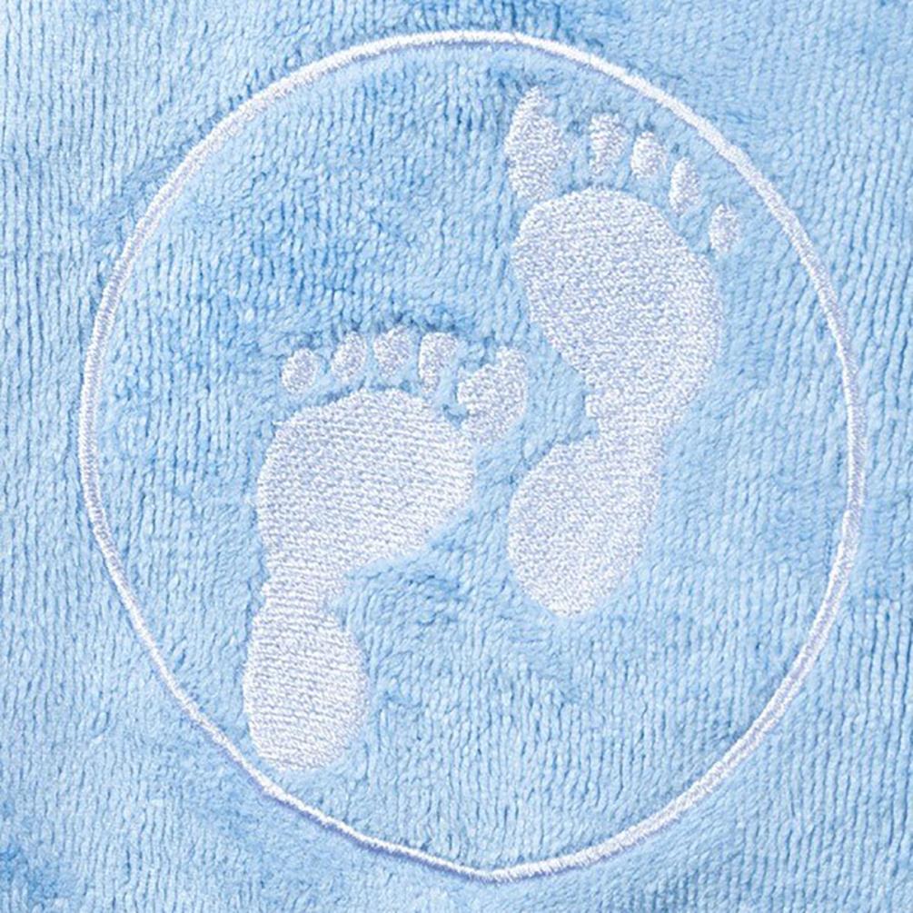 Two Bare Feet Kids Towelling Changing Robe - Light Blue Extra Image 3